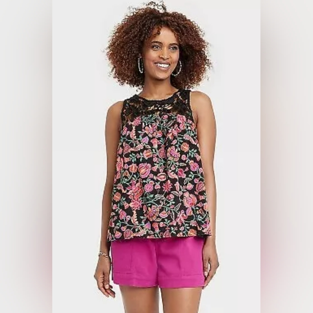 Nwot Knox Rose wide strap sleeveless shirt